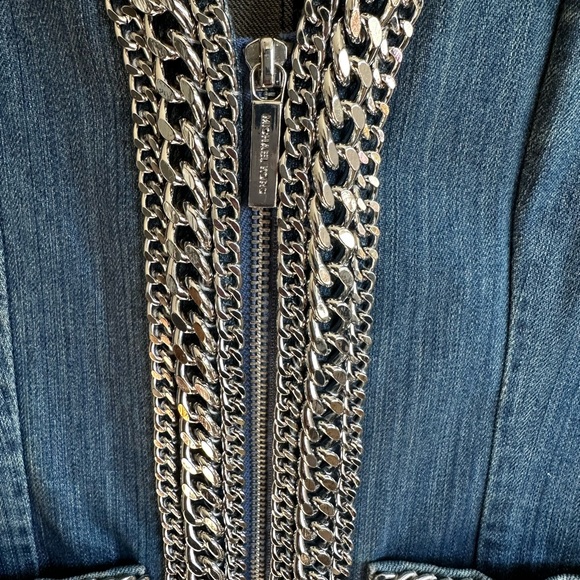 Michael Kors Jean jacket with metal embellishments. Superb quality!💞 - Picture 3 of 6